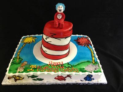 Dr. Suess sheet cake style!  - Cake by Icingtopsthecake