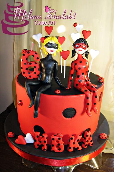 Ladybug & Cat Noir - Cake by Milena Shalabi