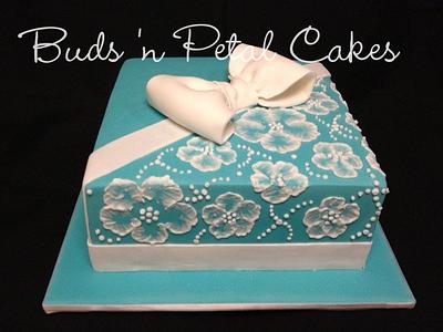 Floral Tiffany Blue - Cake by Buds 'n Petal Cakes
