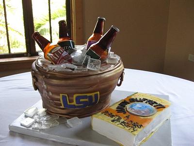 Beer Bottle Tailgating Cake - Cake by Michelle 