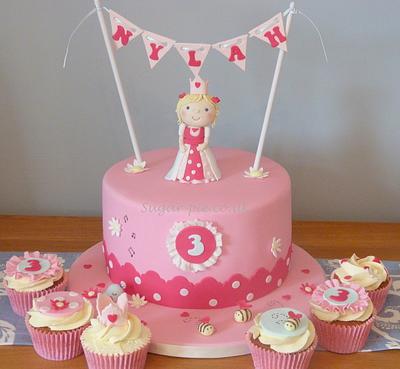Girl bunting cake - Cake by Sugar-pie