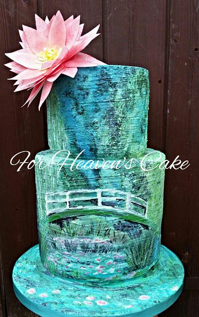 Monet's water lilys Gardens of the World   - Cake by Bobbie-Anne Wright (For Heaven's Cake)