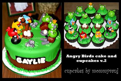 Angry Birds Cake and Cupcakes - Cake by Vangie Evangelista