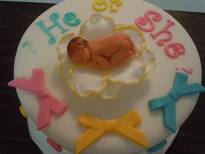 Gender reveal baby shower - Cake by Karen Seeley