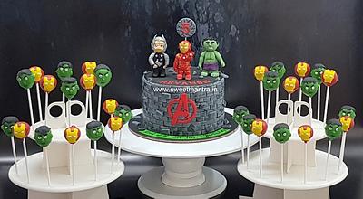 Avengers Dessert table - Cake by Sweet Mantra Homemade Customized Cakes Pune