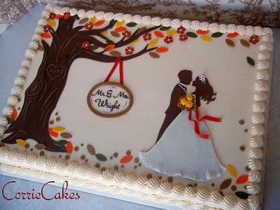 fall wedding sheet cake - Cake by Corrie