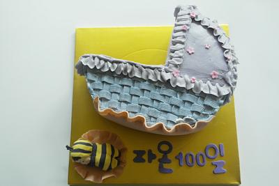 baby cradle cake - Cake by fantasticake by mihyun