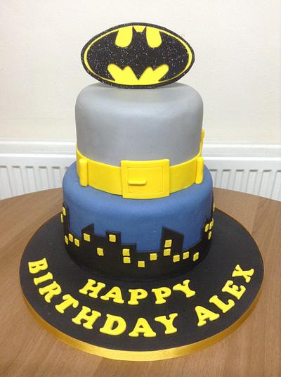 Batman Cake with Bat Signal! - Cake by Charlene - The Red Butterfly Bakery xx