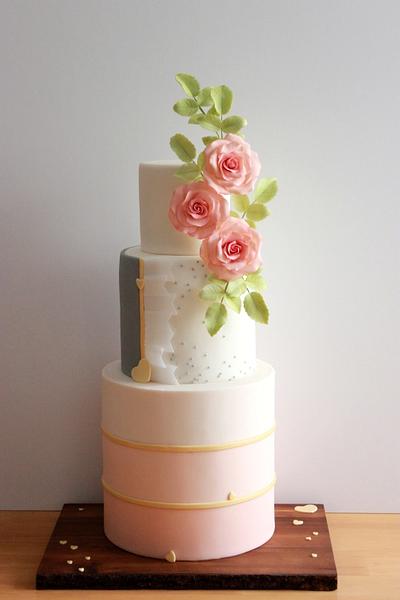 Romantic Valentin's Day Cake - Cake by Kiara's Cakes