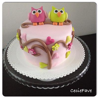 Owls in love - Cake by CecieFave by Cecilia Favero