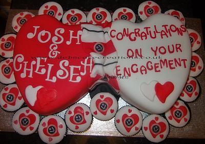 Sheffield Utd Engagement Cake. - Cake by debscakecreations