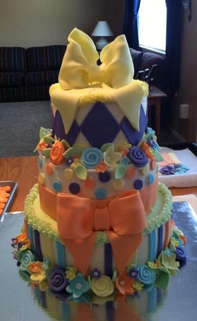 Gender neutral baby shower cake - Cake by Miranda Murphy 