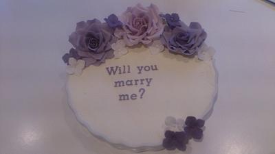 Engagement cheesecake! - Cake by Rachel Nickson