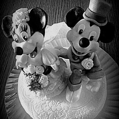 Mickey Mouse end Minnie In Love - Cake by zuccheroperpassione