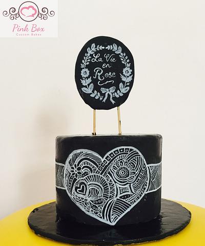 Chalkboard cake  - Cake by Pink box 