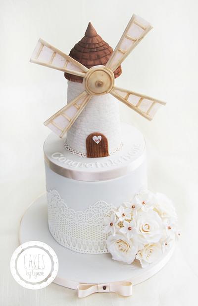 Windmill  Engagement Cake - Cake by Cakes by Lynzie