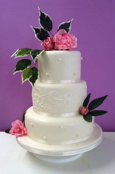 3 Tier Wedding Cake - Cake by Hayley-Jane's Cakes