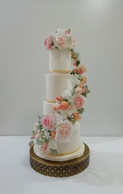 Spring wedding  - Cake by claudiamarcel