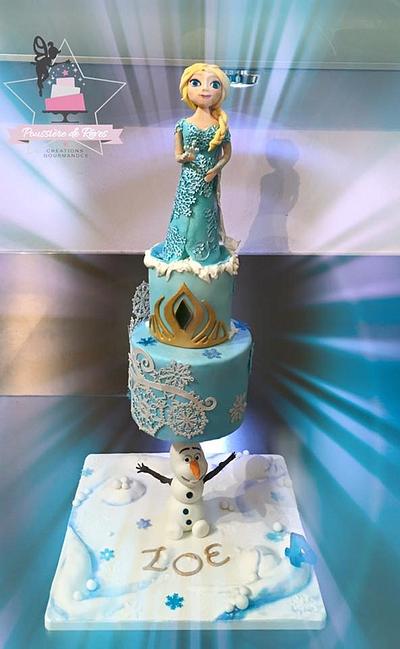 Frozen cake for my Princess Zoé - Cake by Poussière De Rêves