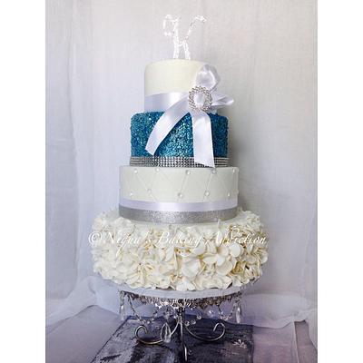 Ruffled Wedding Cake - Cake by Cake'D By Niqua