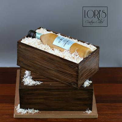 Whiskey Cake and Crate  - Cake by Lori Mahoney (Lori's Custom Cakes) 