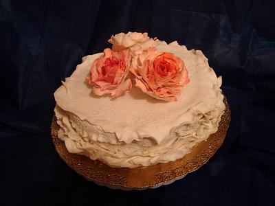 cake with rose  - Cake by DinaDiana