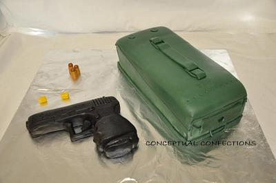 Glock Gun with Ammo Case - Cake by Jessica