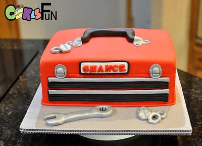 Toolbox Baby Shower Cake - Cake by Cakes For Fun