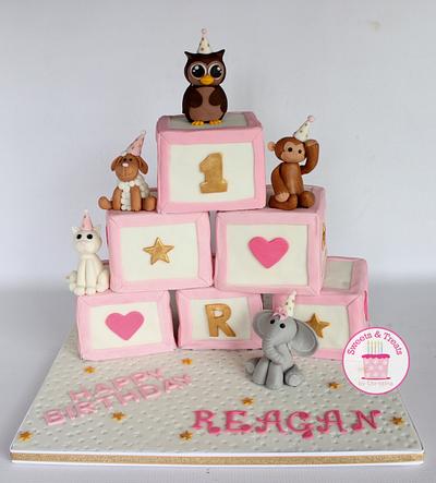 Baby Block Cake - Cake This Again! Collaboration - Cake by Sweets and Treats by Christina