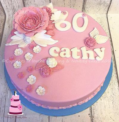 60 th birthday cake - Cake by Cupcakes la louche wedding & novelty cakes