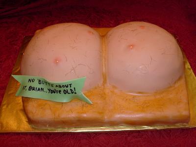 Naughty/Gross Out Alert...Brian's Butt - Cake by Pamela
