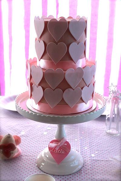 Pretty Pink heart cake - Cake by Cupcake Group Limiited