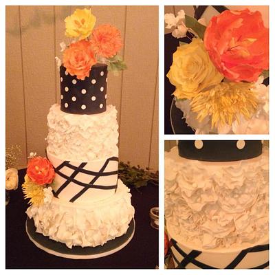 Navy Wedding Cake - Cake by Maria @ RooneyGirl BakeShop