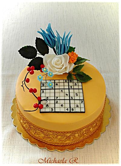 Birthday sudoku cake - Cake by Mischell