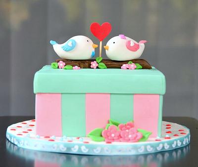 Love Birds Anniversary Cake - Cake by Kitchen Kemist