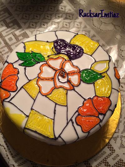 Rainbow Stained Glass Cake - Cake by Rucksar