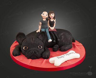 French Bulldog Anniversary - Cake by Little Cherry