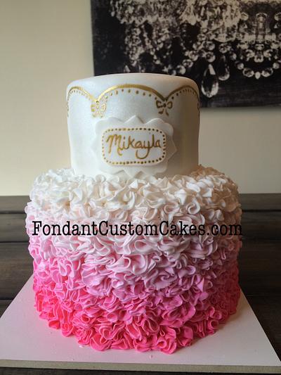 tea party ruffle cake - Cake by Tabi Lavigne