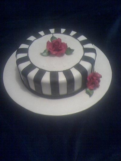 Black and White birthday cake - Cake by Sugardelites