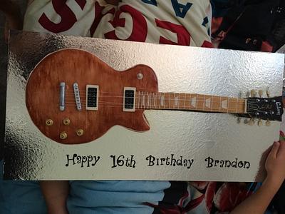 Gibson guitar cake. - Cake by Zoe White