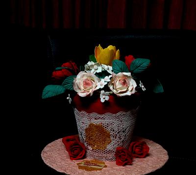 Mother's Flower pot - Cake by Ancy