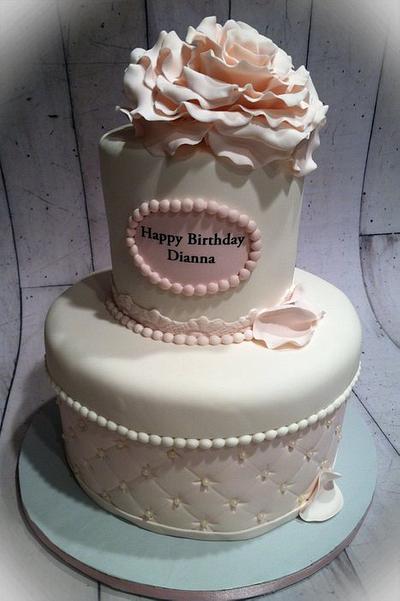 Pink quilted birthday cake - Cake by Skmaestas