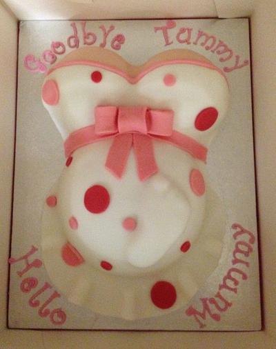 My First Baby Bump Cake & Cupcakes - Baby Girl - Cake by Suzanne