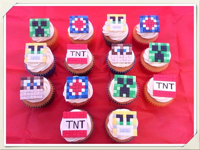 My Daughter's Minecraft birthday cupcakes - Cake by Kate