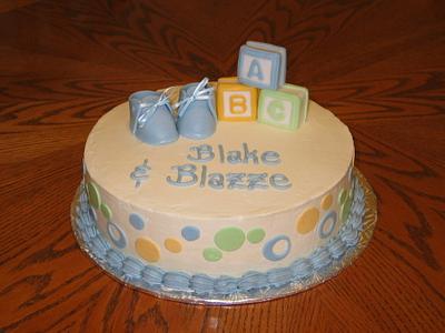 Welcome Twin Boys - Cake by Lacey Deloli