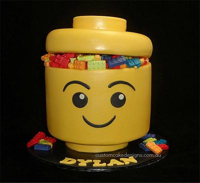 Lego Head Cake - Cake by Custom Cake Designs
