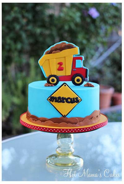 Fun little dump truck cake - Cake by Hot Mama's Cakes