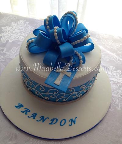Brandon's baptism cake - Cake by Mira - Mirabella Desserts