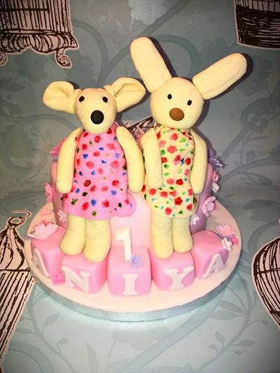 mouse and bunny - Cake by Cakes galore at 24