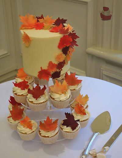 Autumn Leaf Wedding - Cake by Jaymie